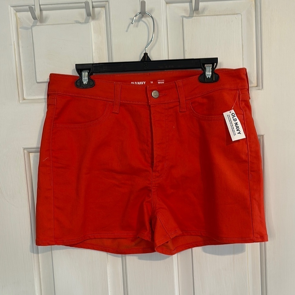 NWT Old Navy Orange Jean Wow Shorts size 12